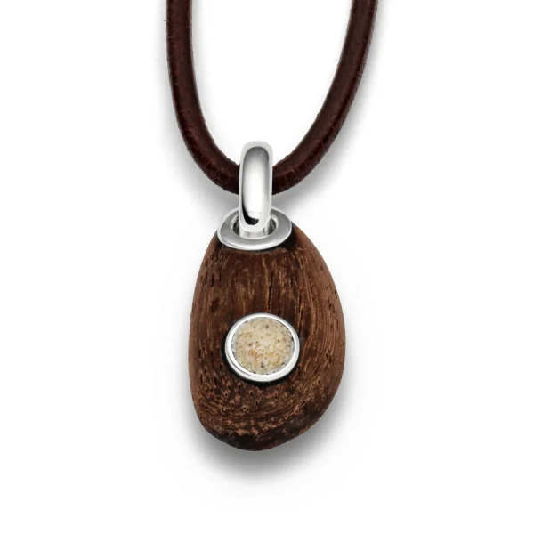 Anhänger*Dur schmuck Anhänger "Holzkiesel Strandsand "