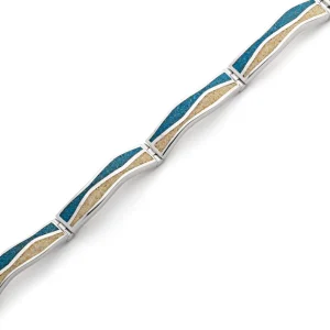 Armbänder*Dur schmuck Armband "Welle Strandsand/Steinsand" rhodiniert