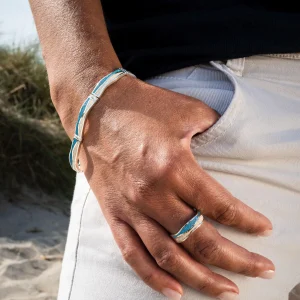 Armbänder*Dur schmuck Armband "Welle Strandsand/Steinsand" rhodiniert