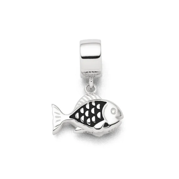 Beads & Charms | Echte Sehnsucht*Dur schmuck Charm "Fisch" dunkel rhodiniert