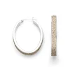 Ohrringe*Dur schmuck Creole "oval 36,8mm" Strandsand