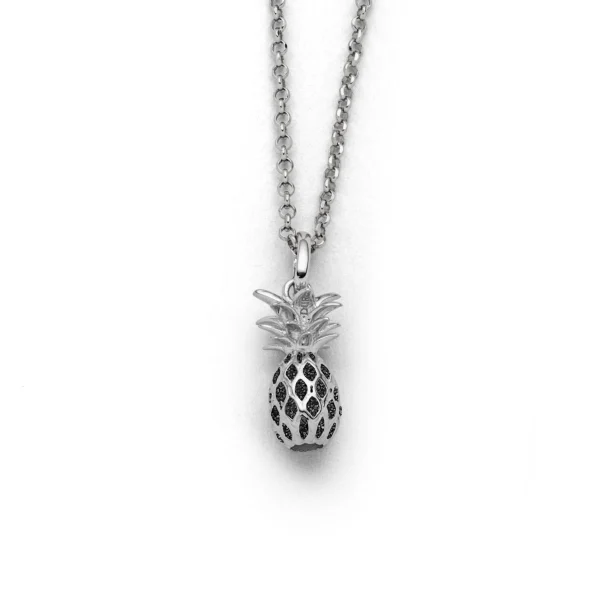 Echte Sehnsucht*Dur schmuck Kette "Ananas" Lavasand