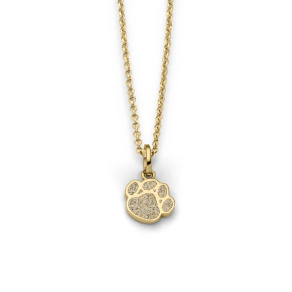 Lucky Dog*Dur schmuck Kette "Pfote" Strandsand vergoldet