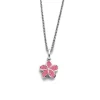 Echte Sehnsucht*Dur schmuck Kette "Plumeria Blüte" Steinsand rosa