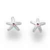 Ohrringe*Dur schmuck Ohrstecker ''Seestern'' Zirkonia pink