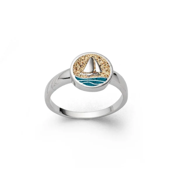 Ringe*Dur schmuck Ring "Ahoi" Strandsand/bl. Steinsand