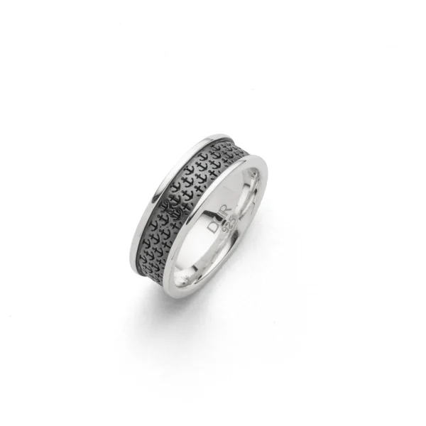 Ringe*Dur schmuck Ring "Ankerplatz" 7 mm oxidiert