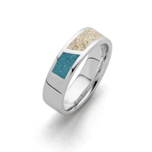 Ringe*Dur schmuck Ring "Duett" Strandsand/blauer Steinsand