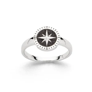 Ringe*Dur schmuck Ring "Kompassrose 2.0" Lavasand