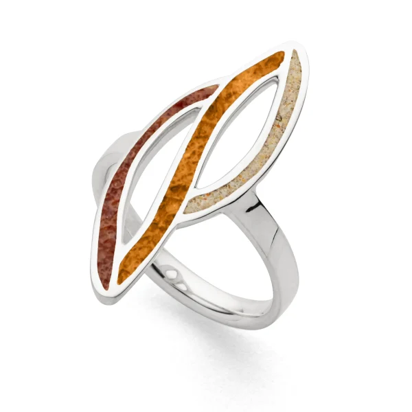 Ringe*Dur schmuck Ring "Ocean Stream" Strandsand/Bernsteinsand