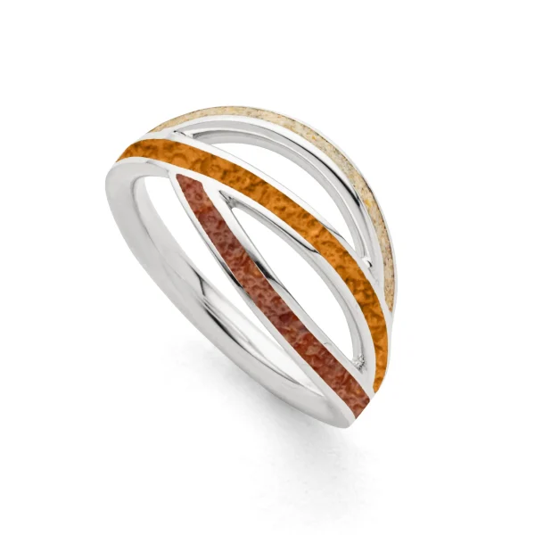 Ringe*Dur schmuck Ring "Ocean Stream" Strandsand/Bernsteinsand