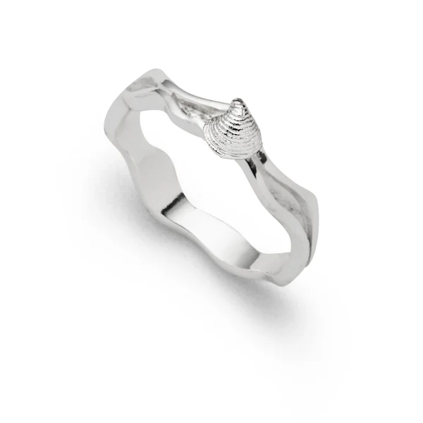 Ringe*Dur schmuck Ring "Strandwellen Muschel 2.0", schmal