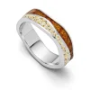 Ringe*Dur schmuck Ring "Strandwellen"mit Bernstein