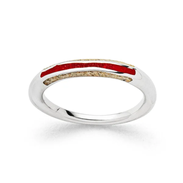 Ringe*Dur schmuck Ring "Wellenspiel" Strandsand/Koralle