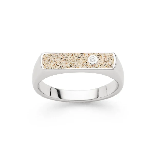 Ringe*Dur schmuck Ring"Nordlicht" Strandsand/Zirkonia