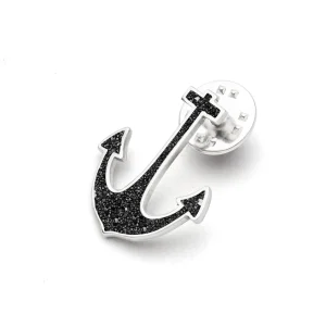 Furnituren*Dur schmuck Stickpin "Anker" Lavasand